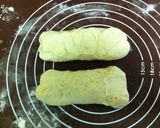 レンジで2分♪餃子ドッグ風ルクエ白パン☆作り方7写真