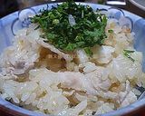 カナダポーク山芋とにんにく炊き込みご飯　作り方4写真