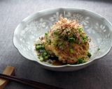 父の日に☆おだしで食べる大和芋お好み焼き作り方5写真
