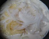 蒟蒻麺で明太子クリームスープパスタ作り方2写真