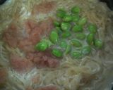 蒟蒻麺で明太子クリームスープパスタ作り方4写真