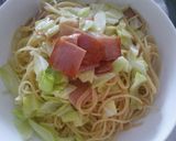 焼き豚とキャベツで作るパスタ作り方6写真