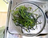 わらび・油あげ・そら豆の含め煮 ヘルシー作り方1写真