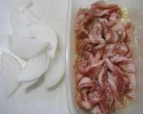 塩麹バターでウマ☆豚薄切り肉のレンジ蒸し作り方1写真