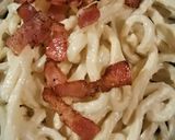 豆腐和えうどんの、カルボナーラ風作り方2写真