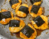 ふわふわ♡豆腐入り鶏つくねの磯辺焼き作り方7写真