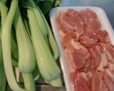 岩下の新生姜で、青梗菜とチキンをおいしく作り方1写真