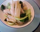 岩下の新生姜で、青梗菜とチキンをおいしく作り方4写真