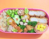 お弁当✿ピーマンのお花チーズ焼き✿デコ弁作り方8写真