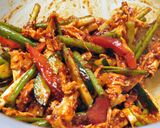 韓国料理ー鶏の酢コチュジャン和え作り方5写真