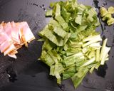 簡単！小松菜ベーコン　だし風味作り方1写真