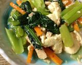 【木綿豆腐】小松菜のツナ炒め作り方7写真