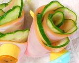お弁当を華やかに♪簡単ハムきゅうり巻き☆作り方2写真