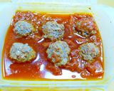 *ルクエde塩麹ミートボールのトマト煮*作り方5写真