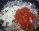 カロリー↓ミートソースに豆腐入りました!作り方4写真