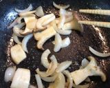 新玉ねぎときのこのスパゲティ作り方4写真