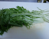 水菜消費☆水菜と油あげの炒めもの作り方1写真