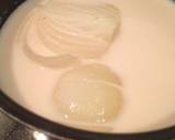 新玉ねぎのごま味噌ミルクスープ作り方5写真