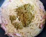 簡単昼食夕飯!手抜きワンパンジェノベーゼパスタ作り方4写真