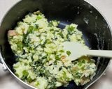 小松菜とハムを炒めてコクうまポテトサラダ作り方5写真