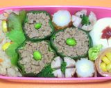 焼肉のタレで超簡単豚そぼろ❤デコアレあり作り方14写真