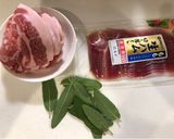【家庭菜園ハーブ】豚肉サルティンボッカ作り方1写真