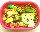 キャラ弁 レタスdeライオン作り方4写真