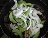 ピリ辛料理、つる豆と牛肉のコチジャン炒め作り方3写真