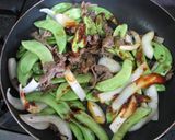 ピリ辛料理、つる豆と牛肉のコチジャン炒め作り方4写真
