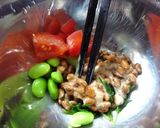 枝豆×トマト　わさび風味納豆作り方4写真