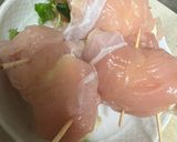 ササミのチーズと三つ葉ロール☘️作り方3写真