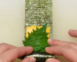 ちくわチーズ＋青紫蘇♪海苔巻き風作り方4写真