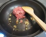 いんげんと豚ひき肉の炒め物。作り方4写真