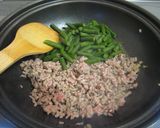 いんげんと豚ひき肉の炒め物。作り方5写真