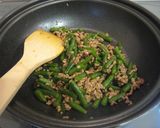 いんげんと豚ひき肉の炒め物。作り方6写真
