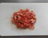 大葉香る 焼きなすのトマト旨だれサラダ。作り方4写真