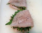 ♡大葉梅肉のささみDE挟み焼き♡作り方4写真
