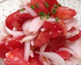 トマトと新玉ねぎの塩麹合え♪作り方3写真