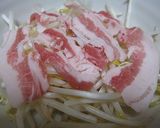 ニラ豚もやしチンしてポン酢作り方2写真
