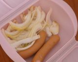ルクエdeウインナーと玉ねぎのサンド作り方1写真