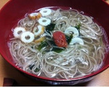 ちくわとわかめの梅肉のっけ蕎麦作り方4写真