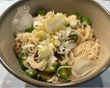ネバネバ夏麺！もずく酢とオクラの梅味素麺作り方5写真