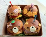 いろいろお顔バーガーサンド作り方4写真