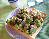 アボカドと枝豆のw紫蘇わさび風味トースト作り方5写真