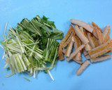 さつま揚げ♪水菜くきくき♪卵とじ作り方1写真
