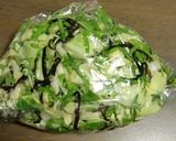 キャベツと空芯菜の新芽の昆布あえ作り方2写真