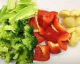 彩り野菜のアンチョビ炒め作り方1写真