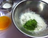 混ぜて焼くだけ、ふんわり抹茶ホットケーキ作り方1写真