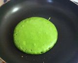 混ぜて焼くだけ、ふんわり抹茶ホットケーキ作り方3写真