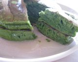 混ぜて焼くだけ、ふんわり抹茶ホットケーキ作り方7写真